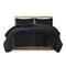 Black Soft Sherpa Faux Fur 3-Piece Comforter Set with Pillow Shams